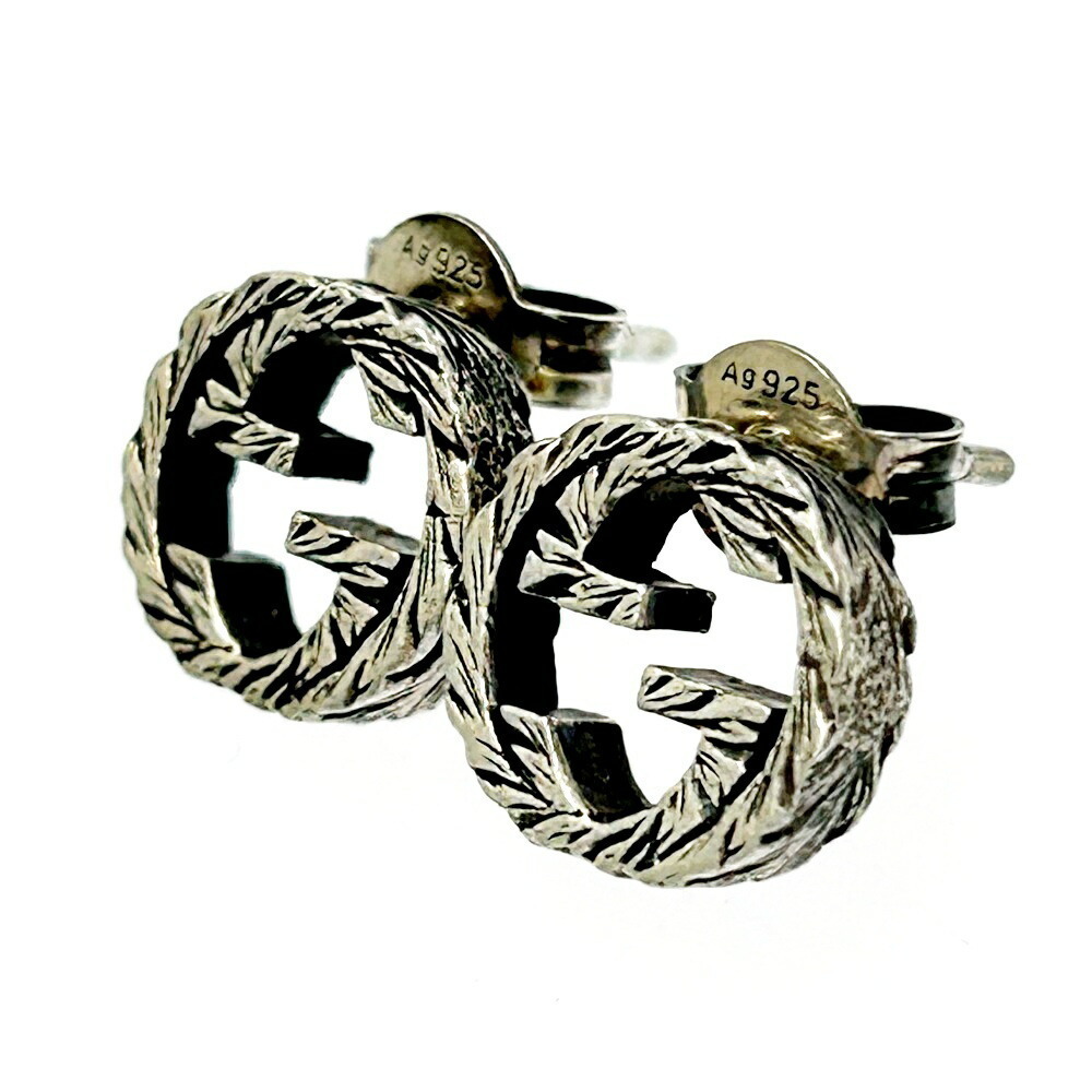 Gucci Silver Arabesque Interlocking Gg Earrings - image 3